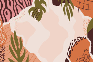 热带植物装饰图案背景