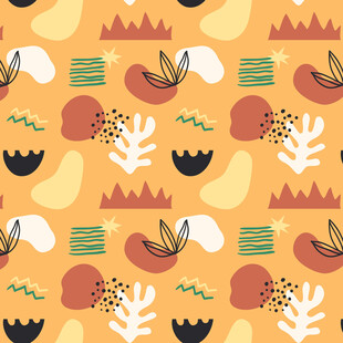 几何植物图案背景设计