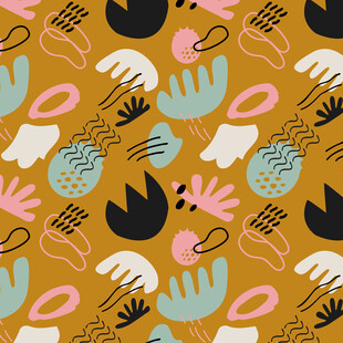 抽象动植物图案背景设计