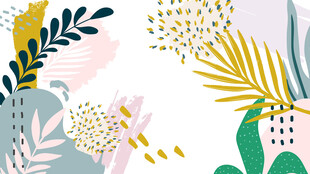 清新植物花卉装饰图案