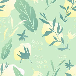 清新绿植花卉背景图案