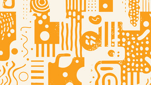 橙白几何抽象图案背景