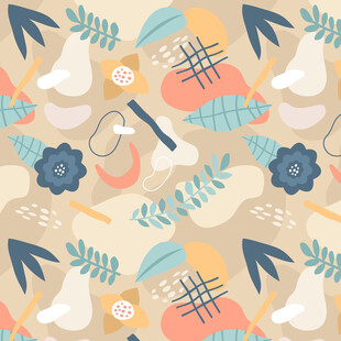 抽象植物箭头图案背景