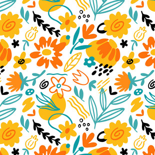 多彩花卉图案背景