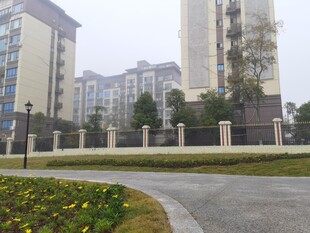 小区园林景观与高楼