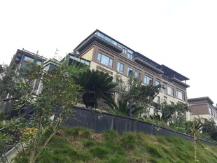 山坡上的多层住宅建筑