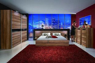 现代时尚卧室室内场景