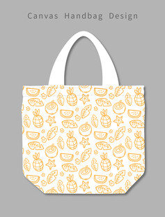 印花手提帆布袋设计图