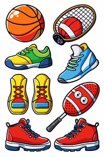 多样运动装备展示