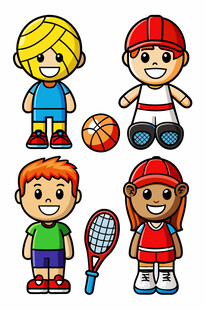 运动儿童形象集合