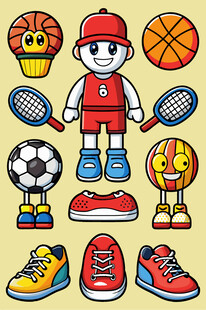 运动角色与多彩运动装备