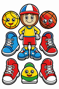 儿童运动装备展示