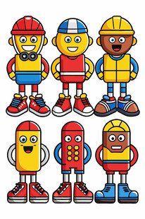 卡通工人形象集合