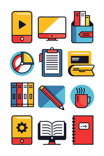 多样办公学习图标集合