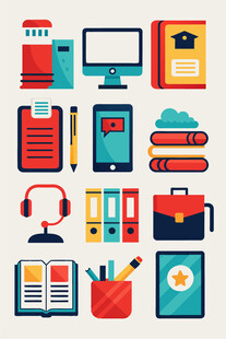 多样学习办公用品集合