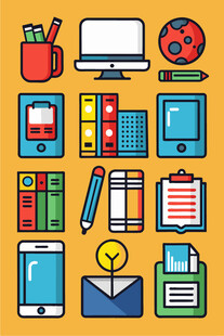 多彩办公学习用品集合