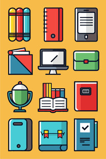 多彩学习办公物品集合