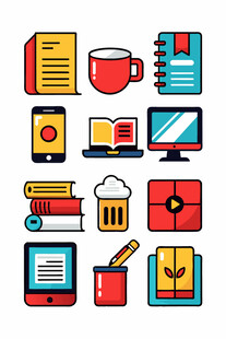 多样办公与休闲物品集合