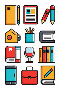 多彩办公学习用品集合