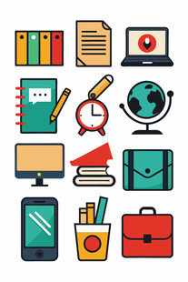 多样办公学习用品集合
