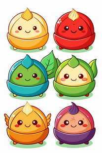 可爱卡通水果小精灵