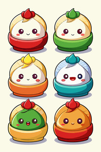 可爱卡通小鸡表情集合