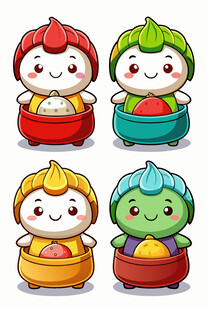 可爱卡通盆栽小人形象