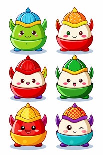 可爱中式卡通小帽子形象