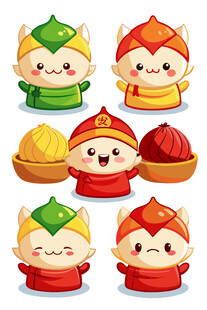 可爱福娃卡通形象集合