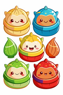 可爱卡通饺子形象集合