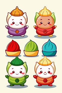可爱卡通饺子形象集合