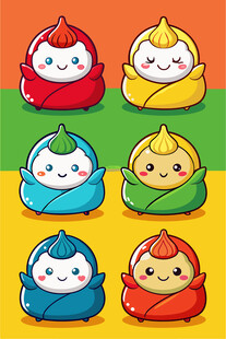 可爱卡通小团子形象集合