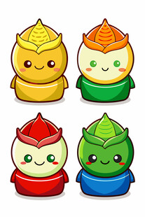 可爱卡通粽子形象集合