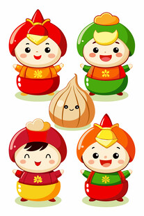 可爱中式卡通福娃形象