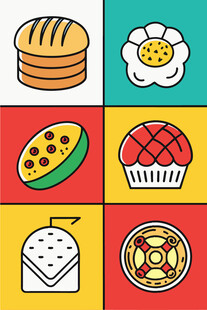 多样美食图标集合