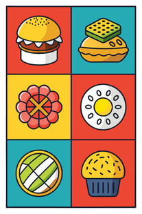 多彩美味糕点集合