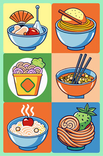 多彩美食拼盘展示