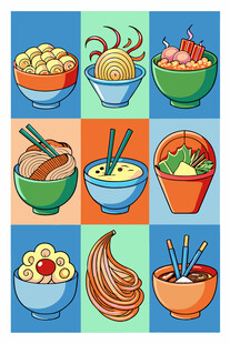 多彩美食拼盘展示