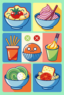 多彩美食拼盘展示