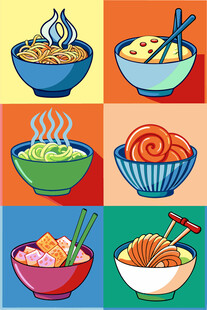 多彩中式面食美食集合