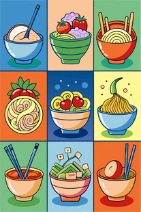 多彩美食碗开启味蕾盛宴