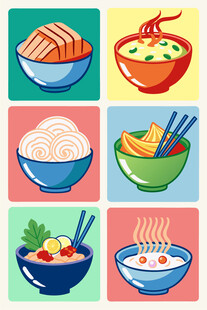 多彩亚洲美食拼盘