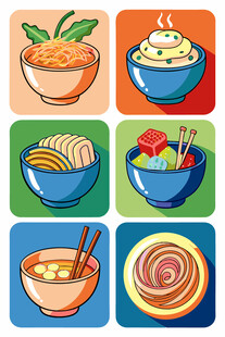 多彩美味汤面美食集合