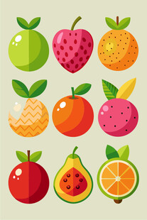 多彩新鲜水果集合