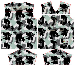 迷彩无袖上衣设计图案