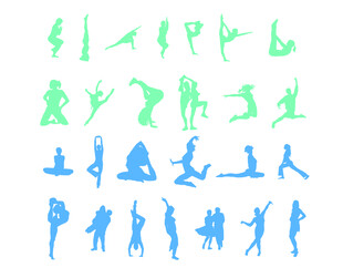 运动姿态剪影