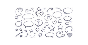 手绘对话气泡