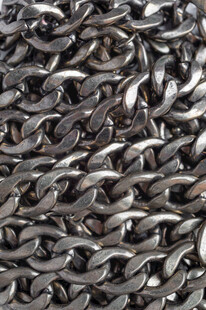 金属链条纹理特写