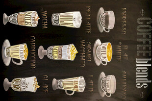 各式精美咖啡杯展示