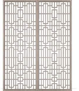 中式镂空雕花隔断图案